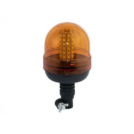Gyrophare et feu à éclats LED (Multifonction) Ambre à hampe, 12/24Volts, 127x240mm - Parts & Go
