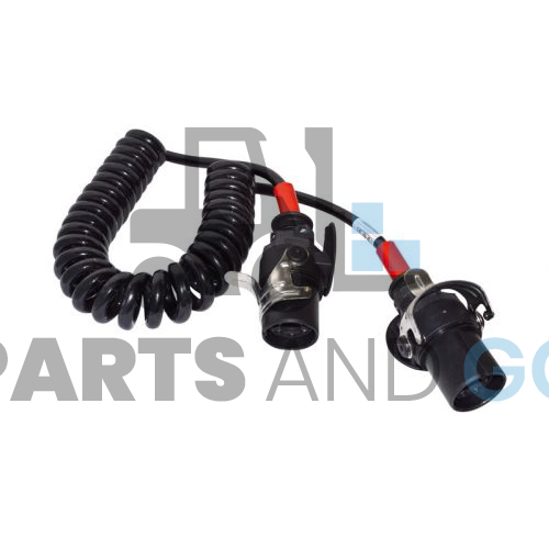 Cordons ABS 5 pôles et EBS 7 pôles - 24volts - Pour camions et remorques de plus de 3.5T - Parts & Go