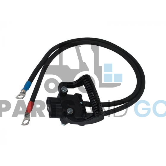 Connecteur-Prise Fem80ADin Femelle avec poignée cablé avec 70cm de cable 25 mm2 cosse 10mm - Parts & Go
