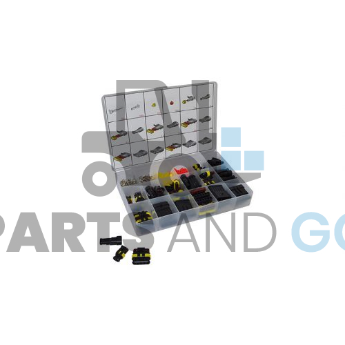 Coffret de 60 connecteurs étanches avec contacts et joints étanches (460 pièces) - Parts & Go