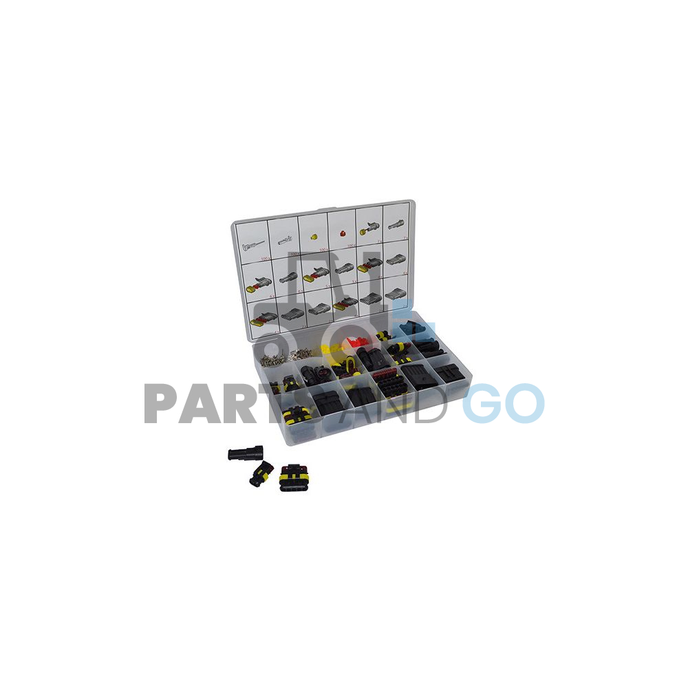 Coffret de 60 connecteurs étanches avec contacts et joints étanches (460 pièces) - Parts & Go