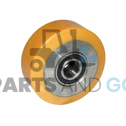 Galet Stabilisateur, Polyuréthane 120x50/50mm, axe de 25mm, avec roulements 6205-2RS, monté sur Prat et Loc - Parts & Go