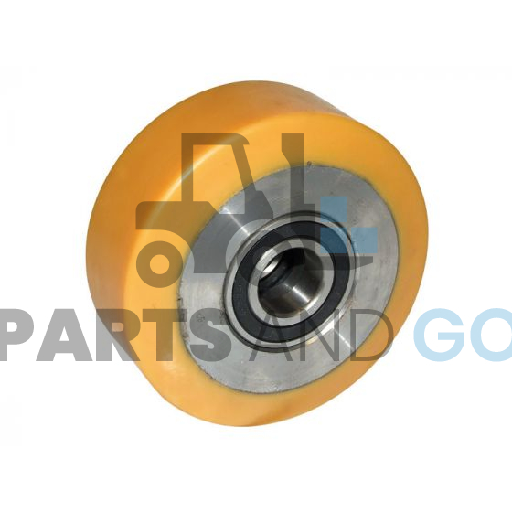 Galet Stabilisateur, Polyuréthane 120x50/50mm, axe de 25mm, avec roulements 6205-2RS, monté sur Prat et Loc - Parts & Go