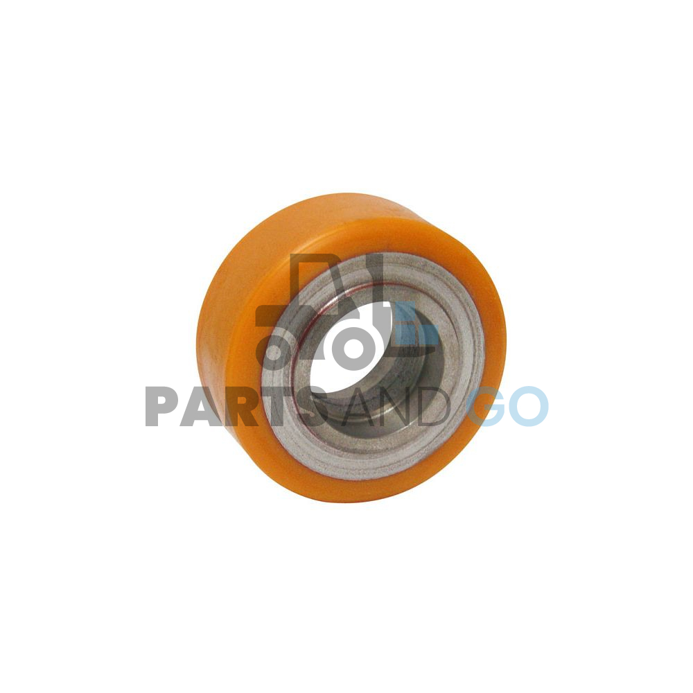 Galet Stabilisateur, Polyuréthane 100x40/45mm, cage de roulement 47x15mm, monté sur Jungheinrich, Mic et OMG - Parts & Go