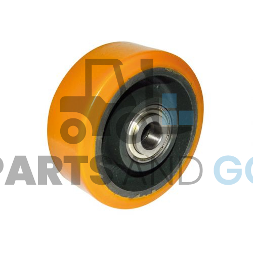 Galet Stabilisateur, Polyuréthane 125x50/54mm, axe de 20mm, monté sur BT Toyota, Linde et Still - Parts & Go