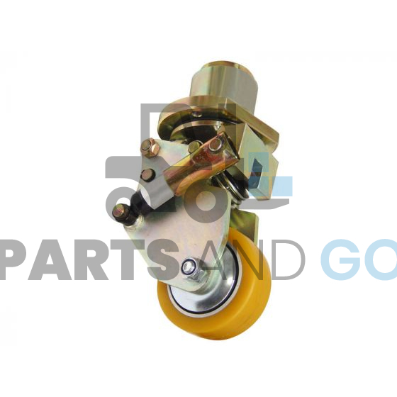 Roulette pivotante (Stabilisateur) Dimension du galet 100x40 monté sur Jungheinrich EJD - Parts & Go