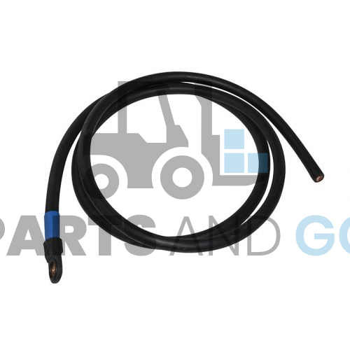 Connexion flexible avec 1 cosse soudée avec manchon bleu 50x2000mm (section x longueur) pour batterie de traction - Parts & Go