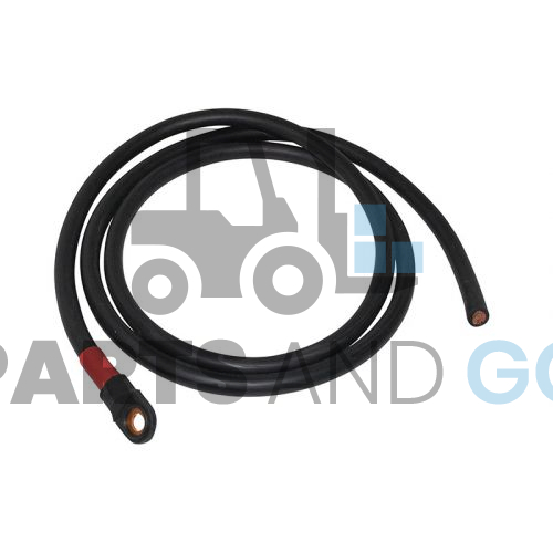 Connexion flexible avec 1 cosse soudée avec manchon rouge 50x2000mm (section x longueur) pour batterie de traction - Parts & Go