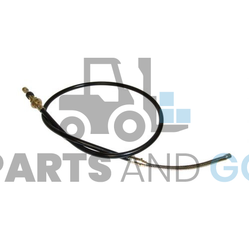 Câble de frein, gauche, longueur 1200 mm monté sur chariot élévateur Mitsubishi FD/G15-30 (ancien modèle) - Parts & Go