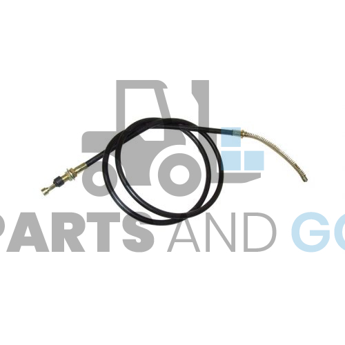 Câble de frein, droit, longueur 1,72m, monté sur chariot élévateur Nissan LO2 et Mitsubishi FD/G20-35N (F18C-F14E) - Parts & Go