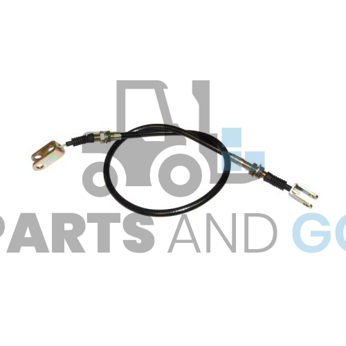 Câble de frein, gauche, longueur 990mm monté sur chariot élévateur Toyota 7FD/G35-45 et 7FD/GA50 - Parts & Go