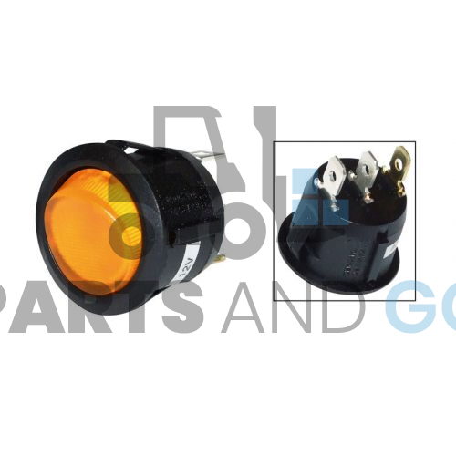 mini interrupteur a bascule orange (on-off) - Parts & Go