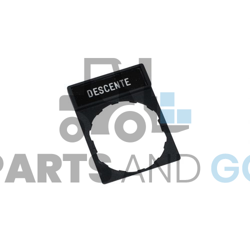 Etiquette descente - Parts & Go