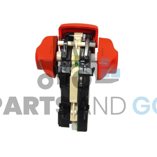 Tête de timon équipée avec accelérateur et bouton de sécurité monté sur Transpalettes Electriques Linde - Parts & Go