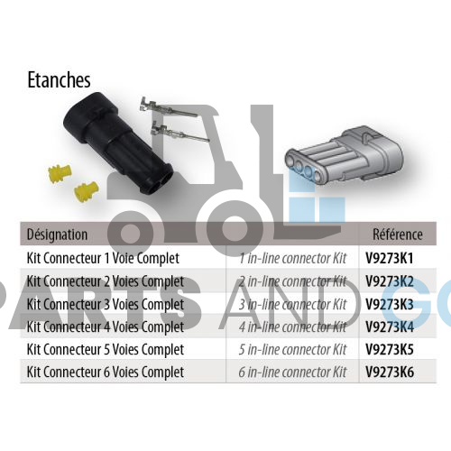 Kit connecteur étanche 2 voies complet - Parts & Go