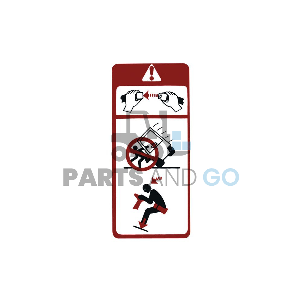 Adhésif de sécurité - Signalisation attacher la ceinture de sécurité Dimension 90x43 - Parts & Go