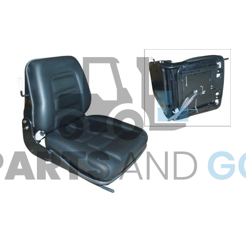 Siège en PVC avec microcontact, ceinture et glissière réglable pour Chariot élévateur - Parts & Go