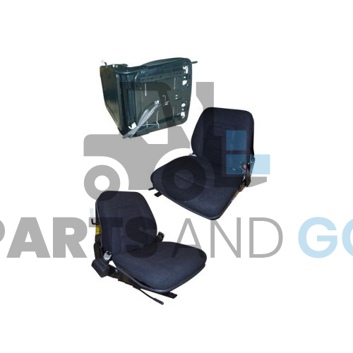 Siège type GS12 en tissu avec microcontact, ceinture et glissière réglable pour Chariot élévateur - Parts & Go