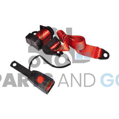Ceinture de sécurité orange à 3points avec microcontact pour chariot élévateur - Parts & Go