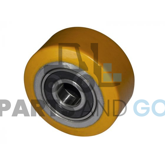 Galet Stabilisateur, Polyuréthane complet avec roulements 80x40mm, axe de 20mm, monté sur Jungheinrich - Parts & Go