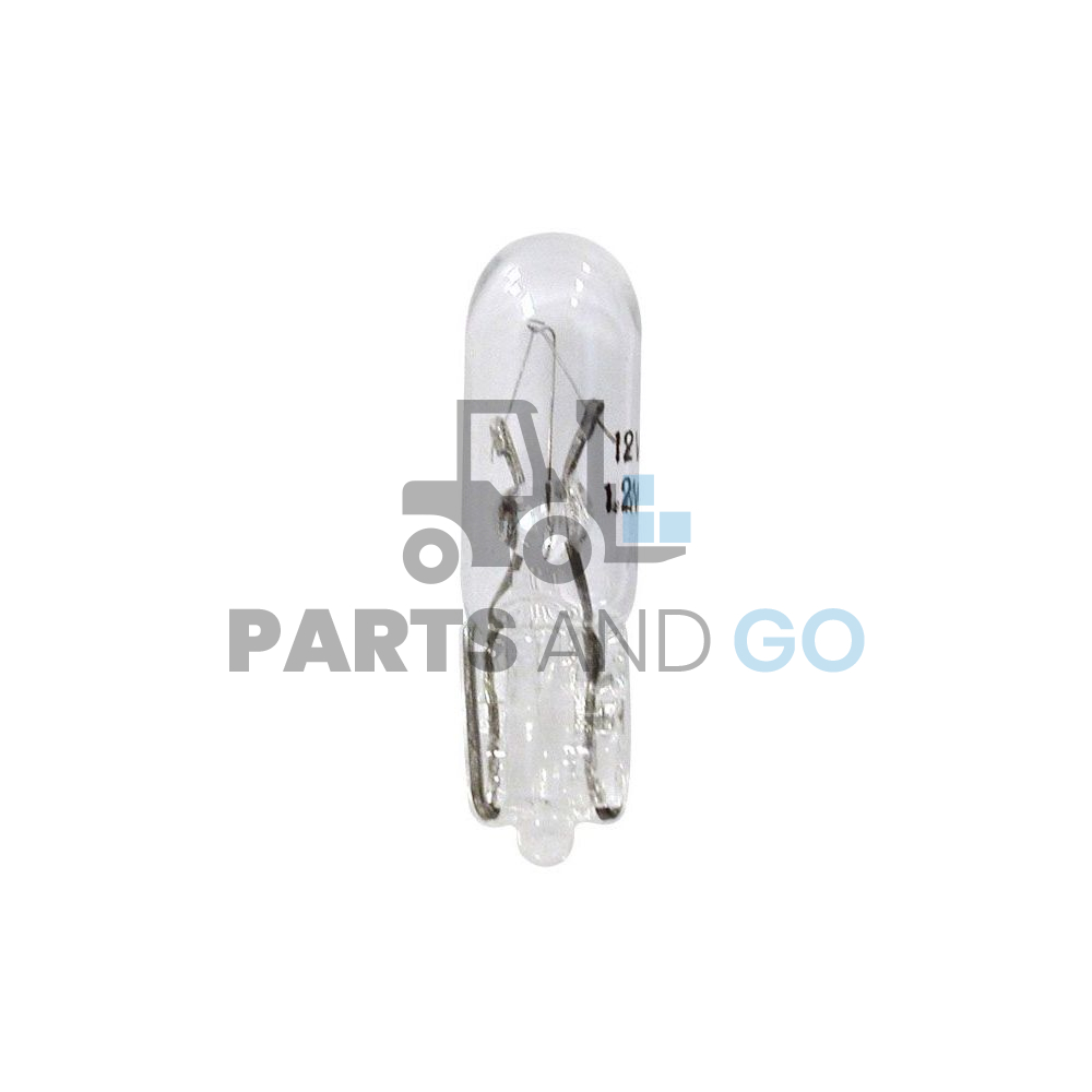 Lampe - Ampoule Témoin Wedge T5 (W2X4.6D) 12volts, 1,2W, hauteur 14,5mm - Parts & Go