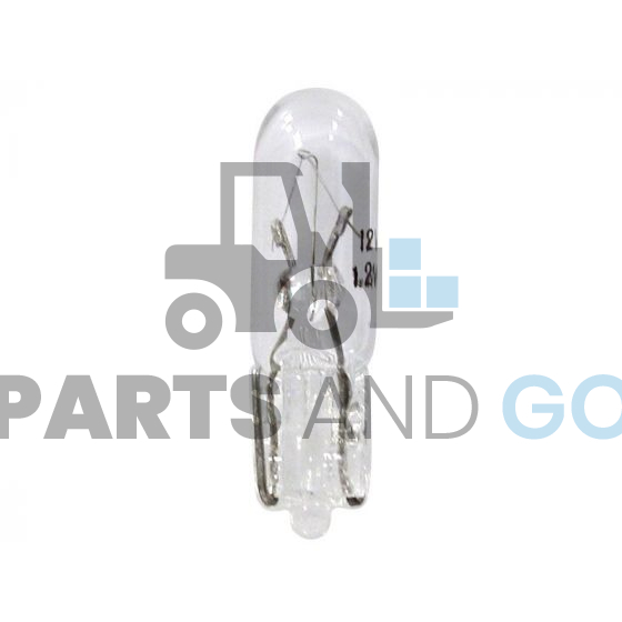 Lampe - Ampoule temoin Wedge T5 (W2X4.6D) 24volts, 1,2W, hauteur 14,5mm - Parts & Go