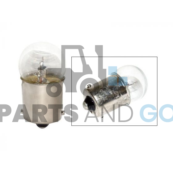 Lampe - Ampoule Graisseur, BA15S, 48Volts, 10W, diamètre 18mm - Parts & Go