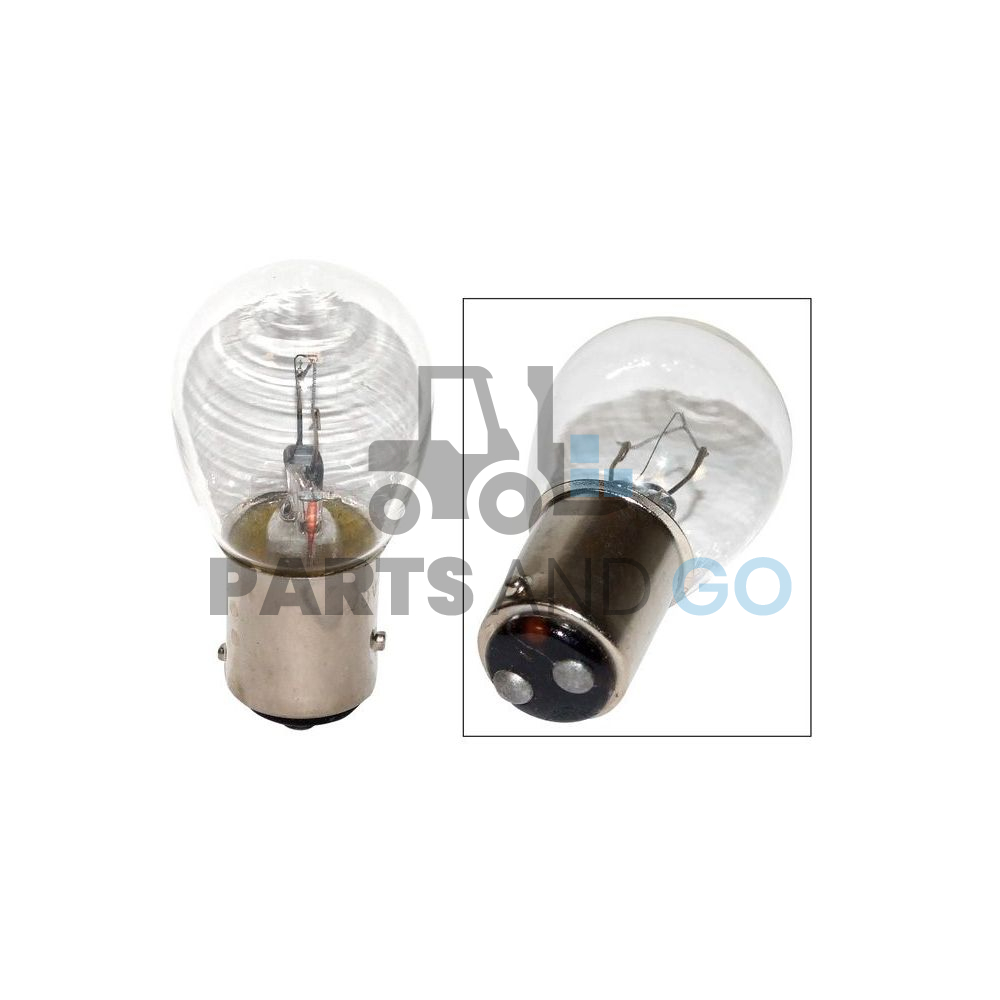 Lampe - Ampoule BAY15D, monofil, 48volts, 10W, diamètre 25mm, hauteur 48.9mm - Parts & Go