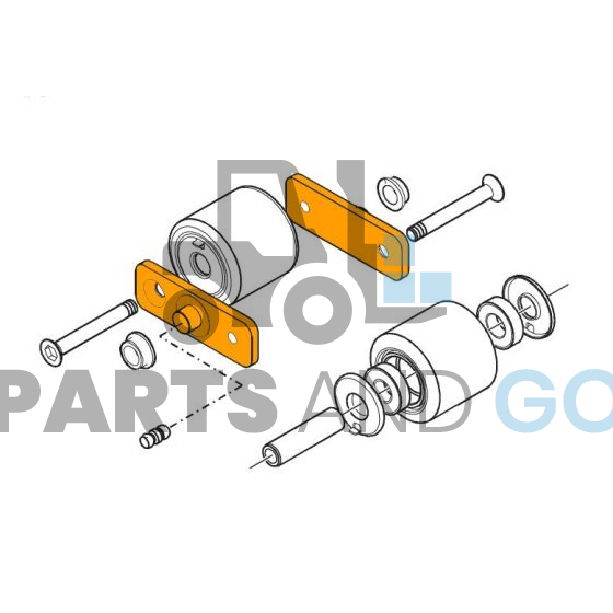 Etrier - Balancier pour Chape Boggie(Galet Double) monté Sur Transpalettes Electriques BT P24- AL24 - Parts & Go