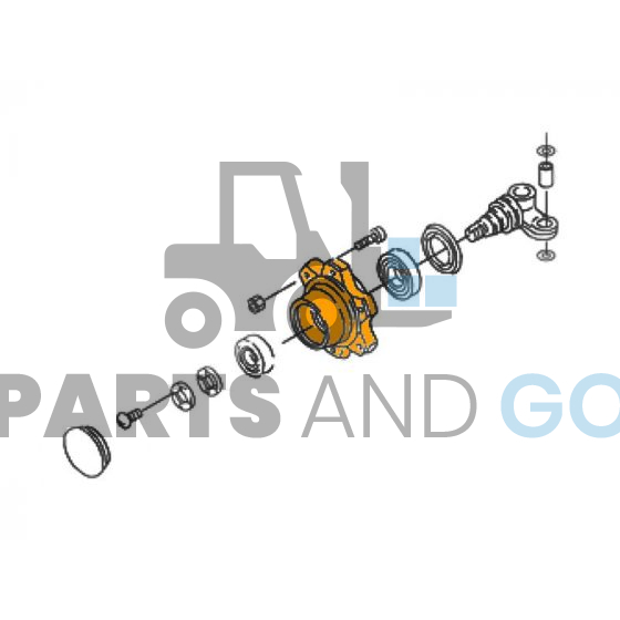 Moyeu de roue monté sur Chariot élévateur Mitsubishi FD20-35N, FG15-35N et Nissan L02, 1D2 (DL/GL 20-32) - Parts & Go