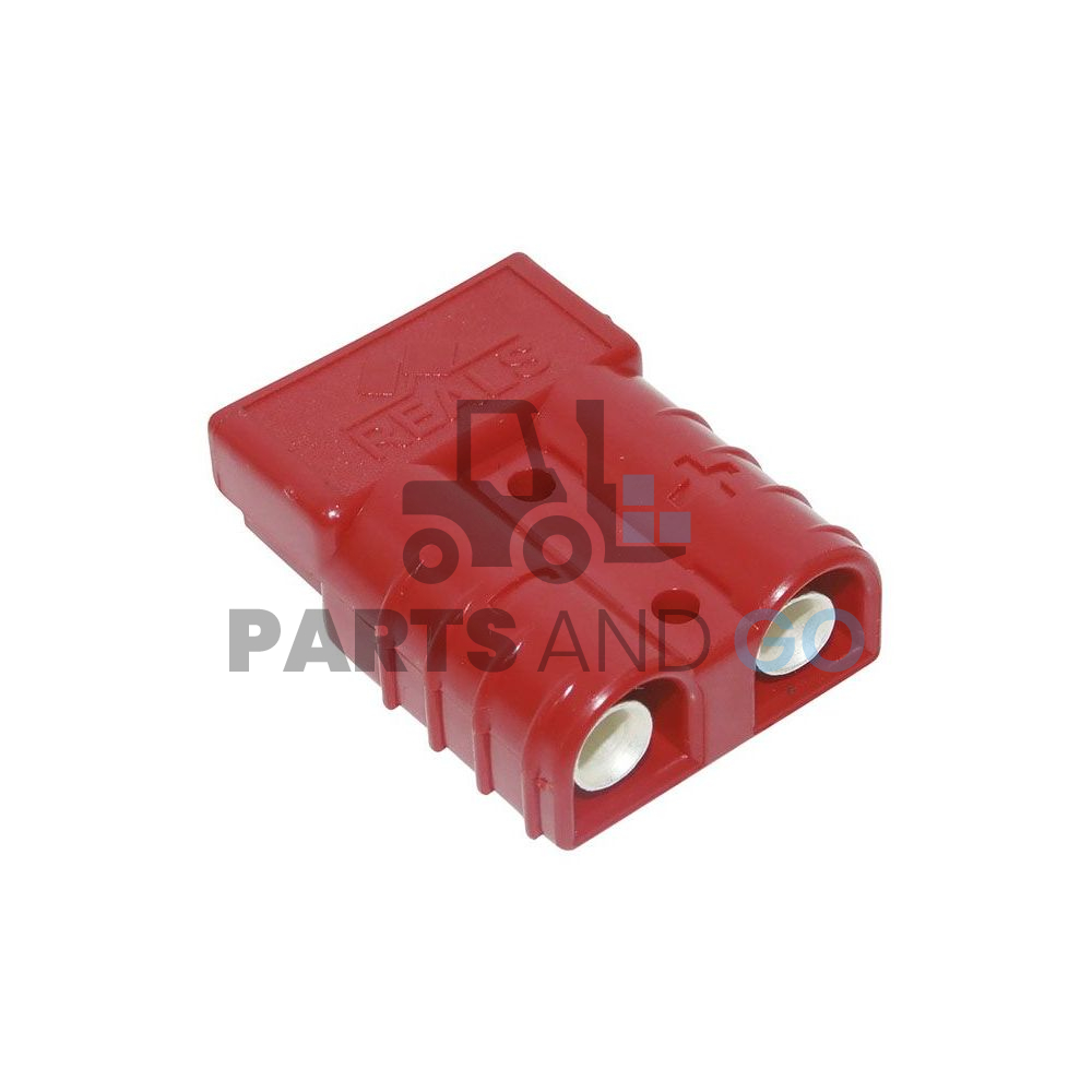 Connecteur-Prise de batterie RB50, Rouge, montage sur câble de 16mm2, 50A, 600Volts max - Parts & Go