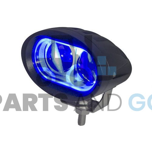 Phare à led de sécurité Bleu, 9/110 Volts, 10W, 98x76,5x75 mm, 850 Lumen, IP67 - Parts & Go