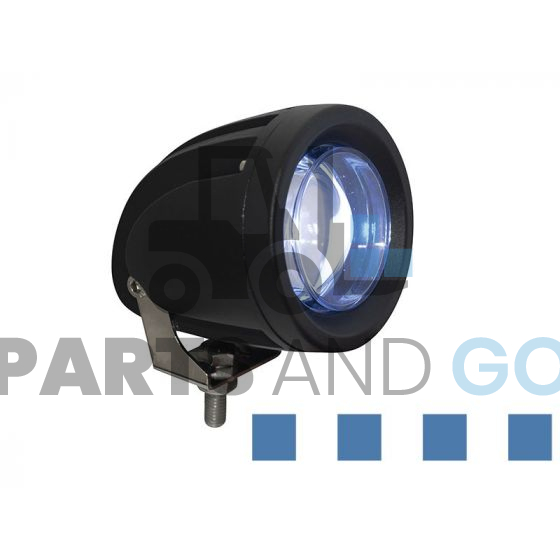 Phare à LED de sécurité «pointillés» Bleus, 10/110Volts, 77x87x90mm, IP67 - Parts & Go