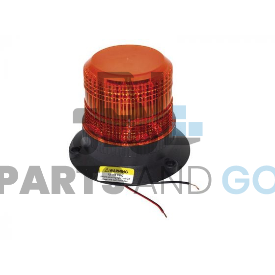Gyrophare et feu à éclats LED (Multifonction) Ambre, 12/110Volts, entraxe 112mm, hauteur 118mm - Parts & Go