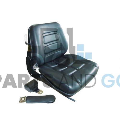 Siège type GS12 en PVC renforcé avec ceinture pour Chariot élévateur - Parts & Go