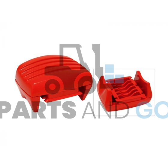 Bouton de sécurité rouge monté sur transpalettes électriques MIC A16 - Parts & Go
